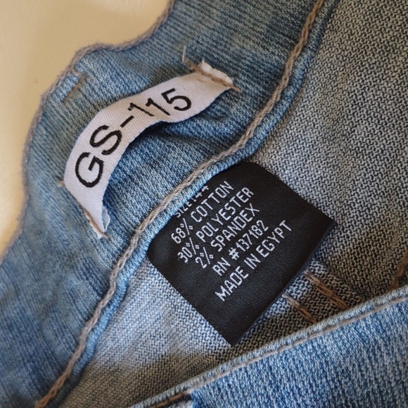 GS-115 Distressed Light Acid Wash Slim Fit Jeans - Picture 5 of 9